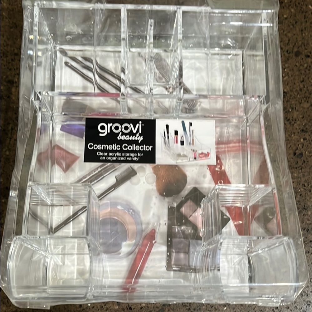 Groovi Beauty Clear Cosmetic Organizer